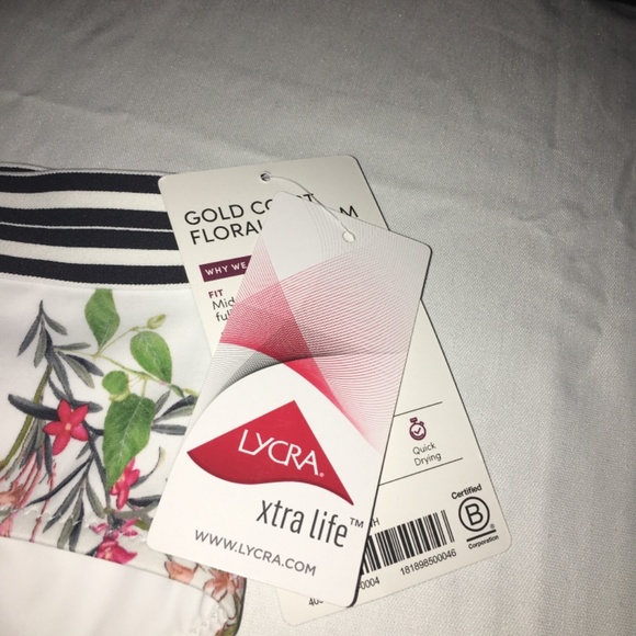 Athleta Floral Gold Coast Bikini Bottoms NWT - Picture 3 of 9